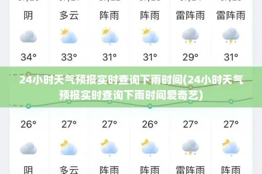 易奇天气下雨几点（天气预报下雨时间查询）